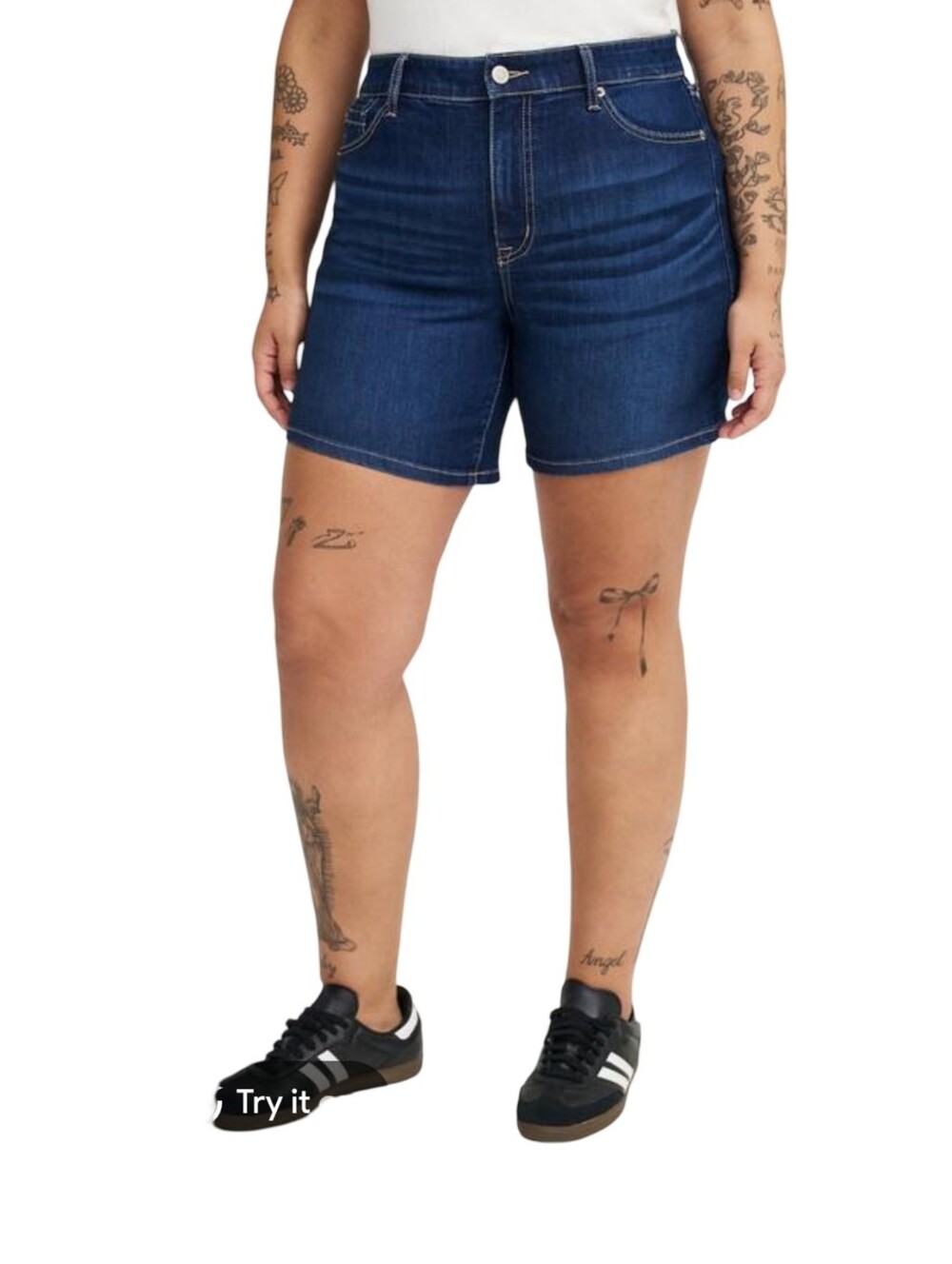 Torrid High-Rise Dark Blue Denim Stretch Jean Shorts Plus Size 18